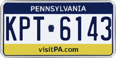 PA license plate KPT6143