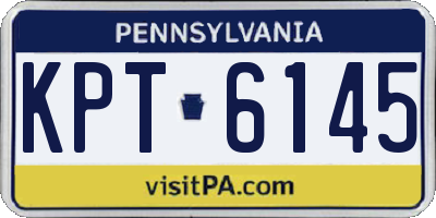 PA license plate KPT6145