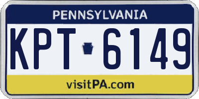 PA license plate KPT6149