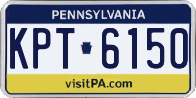 PA license plate KPT6150
