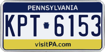 PA license plate KPT6153