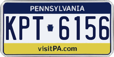 PA license plate KPT6156