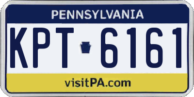 PA license plate KPT6161