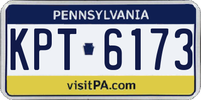 PA license plate KPT6173
