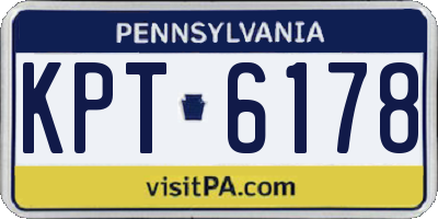 PA license plate KPT6178