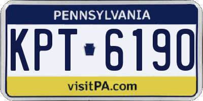 PA license plate KPT6190
