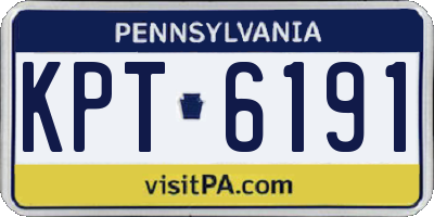 PA license plate KPT6191