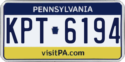 PA license plate KPT6194