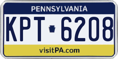 PA license plate KPT6208