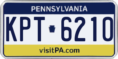 PA license plate KPT6210