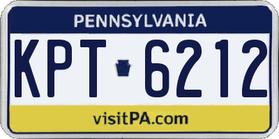 PA license plate KPT6212