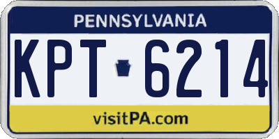PA license plate KPT6214