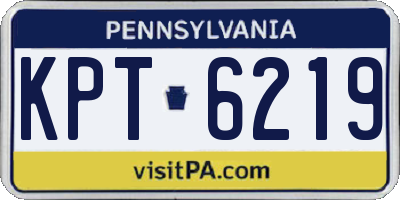 PA license plate KPT6219