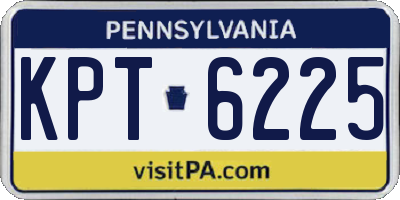 PA license plate KPT6225