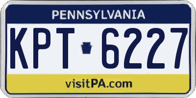 PA license plate KPT6227