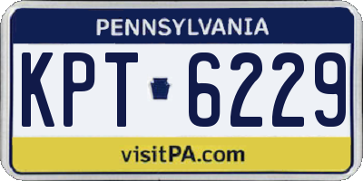 PA license plate KPT6229