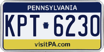 PA license plate KPT6230