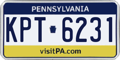 PA license plate KPT6231