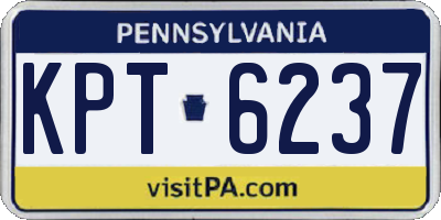PA license plate KPT6237