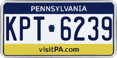 PA license plate KPT6239