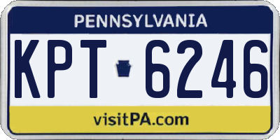 PA license plate KPT6246