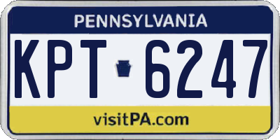 PA license plate KPT6247