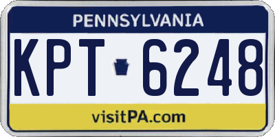 PA license plate KPT6248