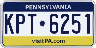 PA license plate KPT6251