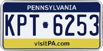 PA license plate KPT6253