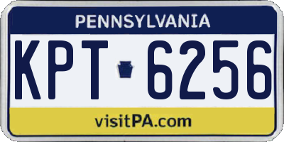 PA license plate KPT6256