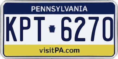 PA license plate KPT6270