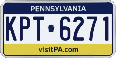 PA license plate KPT6271