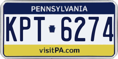 PA license plate KPT6274