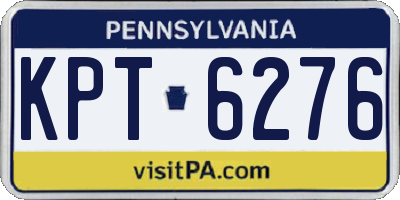 PA license plate KPT6276