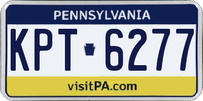 PA license plate KPT6277