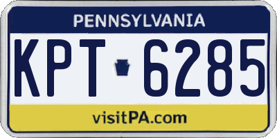PA license plate KPT6285