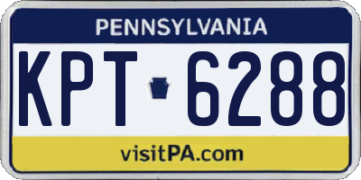 PA license plate KPT6288