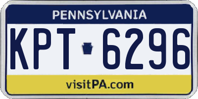 PA license plate KPT6296