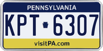 PA license plate KPT6307