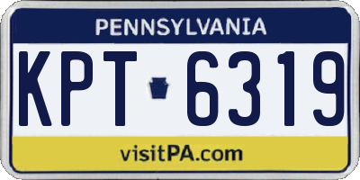 PA license plate KPT6319