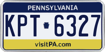 PA license plate KPT6327