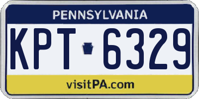 PA license plate KPT6329