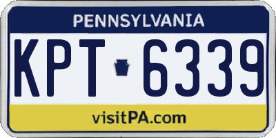 PA license plate KPT6339