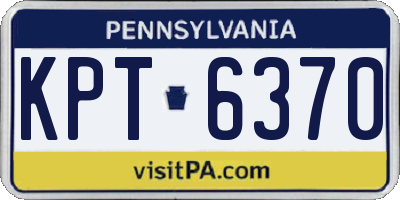 PA license plate KPT6370