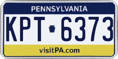 PA license plate KPT6373