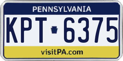 PA license plate KPT6375