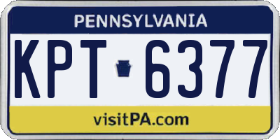 PA license plate KPT6377