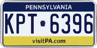 PA license plate KPT6396