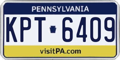 PA license plate KPT6409