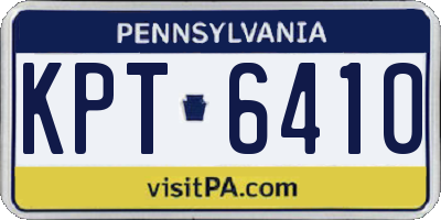 PA license plate KPT6410
